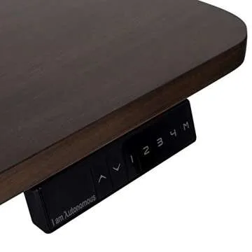 Autonomous Edition Smart Hybrid Dual Motor Electric Standing Desk Frame Classic Top, 28"-47" Height Range, 39"-70" Length Range, Black-Walnut