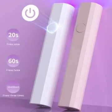 MocareHealth Mini UV Nail Lamp for Fast Curing DIY Nails