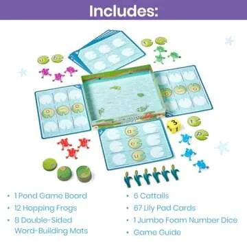 hand2mind Lily Pad Letter Hop, CVC Word Games, Sight Word Games, Fine Motor Skills Toys, Spelling Ga...