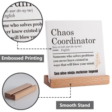 Chaos Coordinator Desk Decor - Ideal Thank You Gift for Anyone