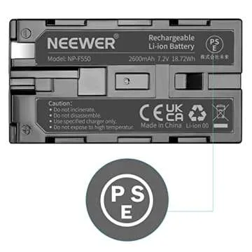 Neewer 7.2V 2600mAh Rechargeable Li-ion Battery Pack for Sony NP-F550/570/530 - Professional Grade P...