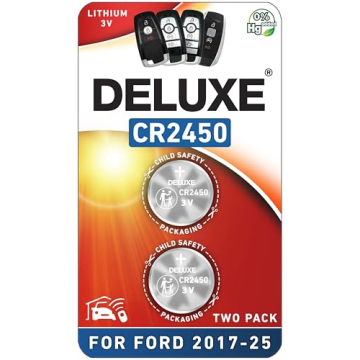 Key Fob Replacement Batteries for Ford & Lincoln Models - 2-Pack