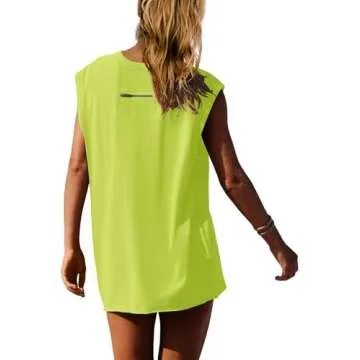 Nirovien Summer Outfits for Women 2 Piece Sets Two Piece Lounge Matching Set Tunic Tops High Waist Shorts(Lime Green,S)