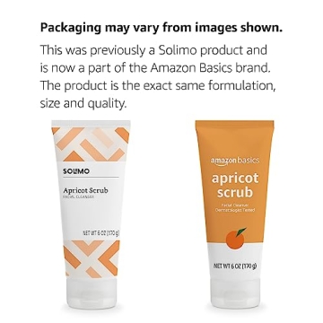 Amazon Basics Apricot Scrub Facial Cleanser - 6 Ounces of Gentle Care