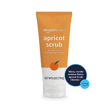 Amazon Basics Apricot Scrub Facial Cleanser - 6 Ounces of Gentle Care