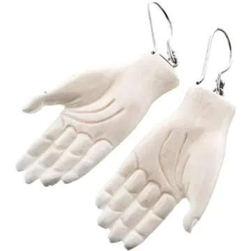 Frida Khalo Buffalo Bone Sterling Silver Earrings