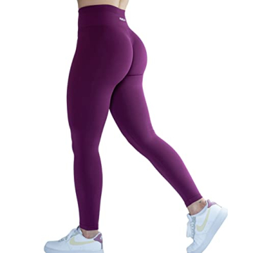 Seamless Scrunch Legging Women Yoga Pants 7/8 Tummy Control Workout Running for Fitness Sport Active...