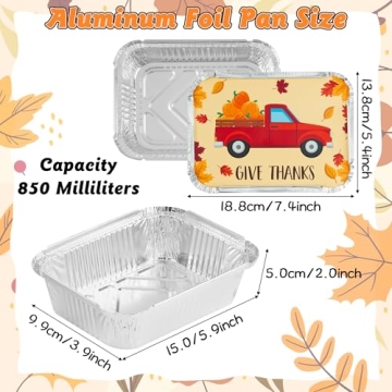 MALLMALL6 Thanksgiving Tin Foil Containers for Treats