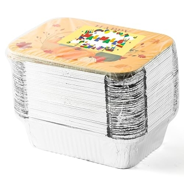 MALLMALL6 Thanksgiving Tin Foil Containers for Treats