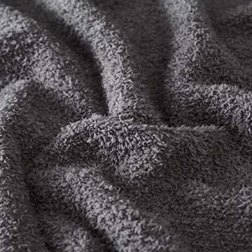 CYMULA Knit Throw Blanket for Couch Dark Grey-Super Soft Lightweight Plush Fuzzy Fluffy Cozy Blankets and Throws for Sofa Bed, 50x60 inches