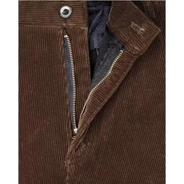 Alimens & Gentle Men's Corduroy Pant Straight Fit Flat-Front Casual Chino Pants