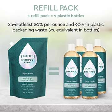 Puracy Shampoo 48 Oz - Sulfate-Free & Eco-Friendly Hair Care