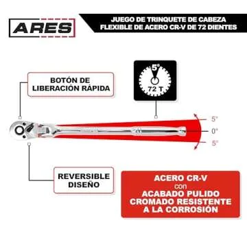ARES Flex Head Ratchet Set - Compact, Durable Mechanics Tool