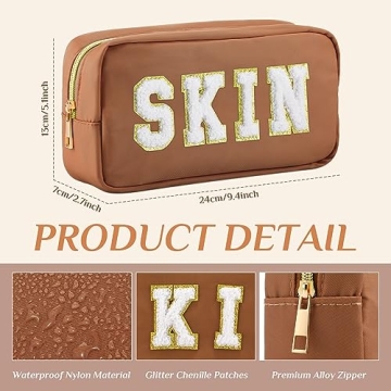 Functional 4-Piece Nylon Makeup Bag Set for Women