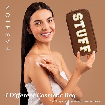 Functional 4-Piece Nylon Makeup Bag Set for Women