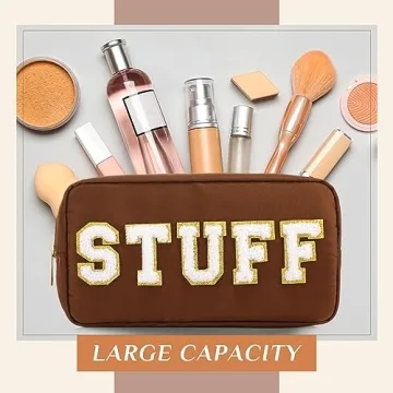 Functional 4-Piece Nylon Makeup Bag Set for Women