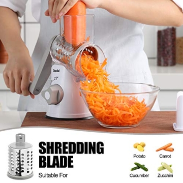 Geedel Rotary Cheese & Vegetable Grater with 3 Blades
