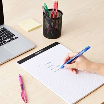 Amazon Basics Gel Pens - Medium Point, 14 Count, Assorted Colors