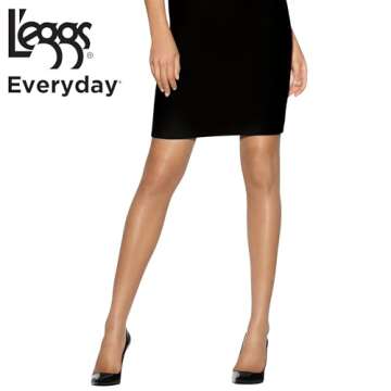 L'eggs Everyday Control Top Sheer Toe Pantyhose, Nude, Size Q, Pack of 3