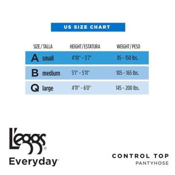 L'eggs Control Top Sheer Toe Pantyhose for Comfort