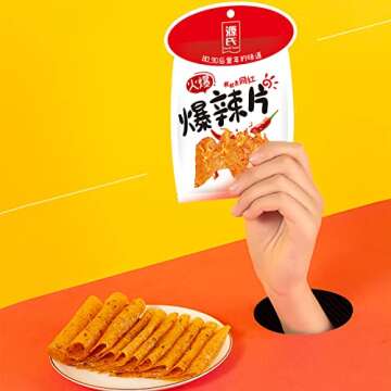 Yuan shi & Genji food(源氏), Hot And Spicy Flavor, Chinese Spicy Snack 0.92 Ounce (Pack of 10) High-Proteinsoy Products, Zero Hormones, Low Saturated Fat Spicy Food - Dormitories, Bedrooms, Games, Camping, Work Or Home.