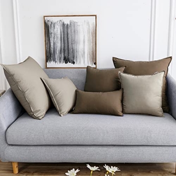 Jeanerlor 20"x20" Eco-Friendly Pillowcase in Khaki