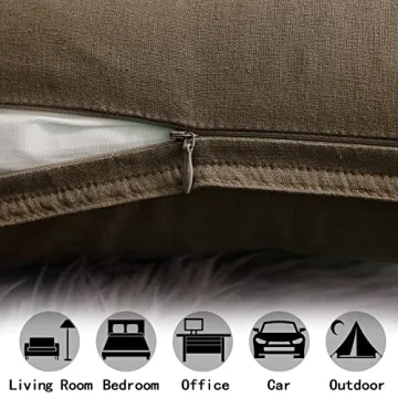 Jeanerlor 20"x20" Eco-Friendly Pillowcase in Khaki