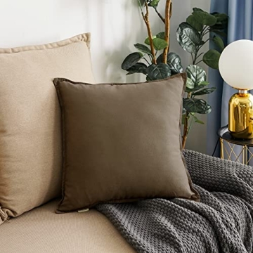 Jeanerlor 20"x20" Eco-Friendly Pillowcase in Khaki