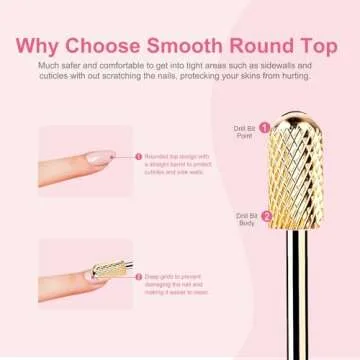 Safety Nail Drill Bits for Manicure & Pedicure