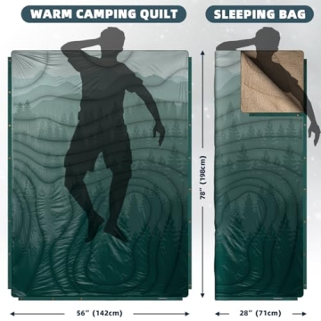KawaGebo Kamp Outdoor Sherpa Fleece Camping Blanket