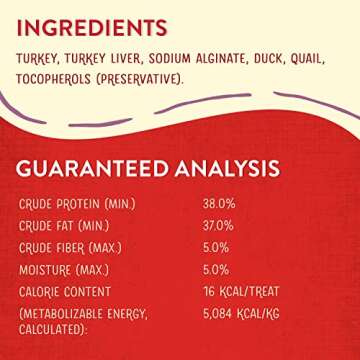 Stella & Chewy's Freeze-Dried Raw Wild Weenies Dog Treats – All-Natural, Protein Rich, Grain Free Dog & Puppy Treat – Great for Training & Rewarding – Game Bird Recipe – 3.25 oz Bag