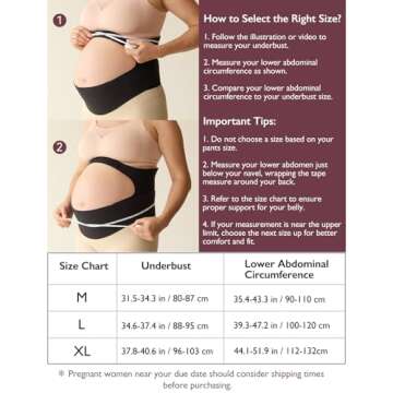 Momcozy Pregnancy Belly Band, CozySupport Ergonest Maternity Belly Band, Invisible Pregnancy Belt for Back, Abdomen, Waist