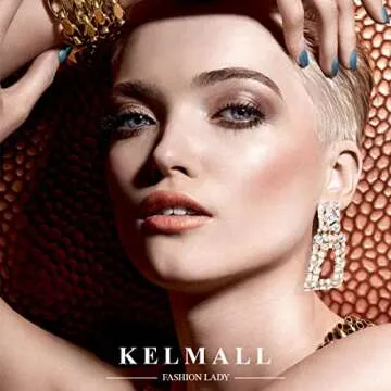 KELMALL Elegant Rhinestone Dangle Earrings for Women