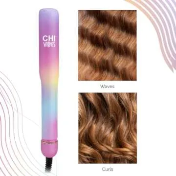 CHI Vibes Wave On Multifunctional Waver, Curling Iron Creates Long-Lasting Frizz-Free, Crimp-Style W...