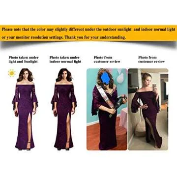 Elegant Purple Lace Off Shoulder Maxi Dress for Weddings