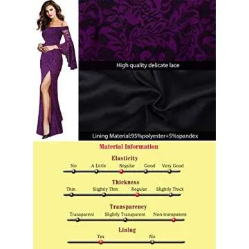 Elegant Purple Lace Off Shoulder Maxi Dress for Weddings