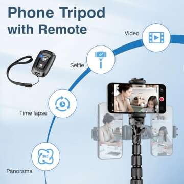 Nineigh 88" Tripod - Flexible Gooseneck & Remote Accessory