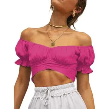 Stylish Avanova Off-Shoulder Crop Blouse for Women