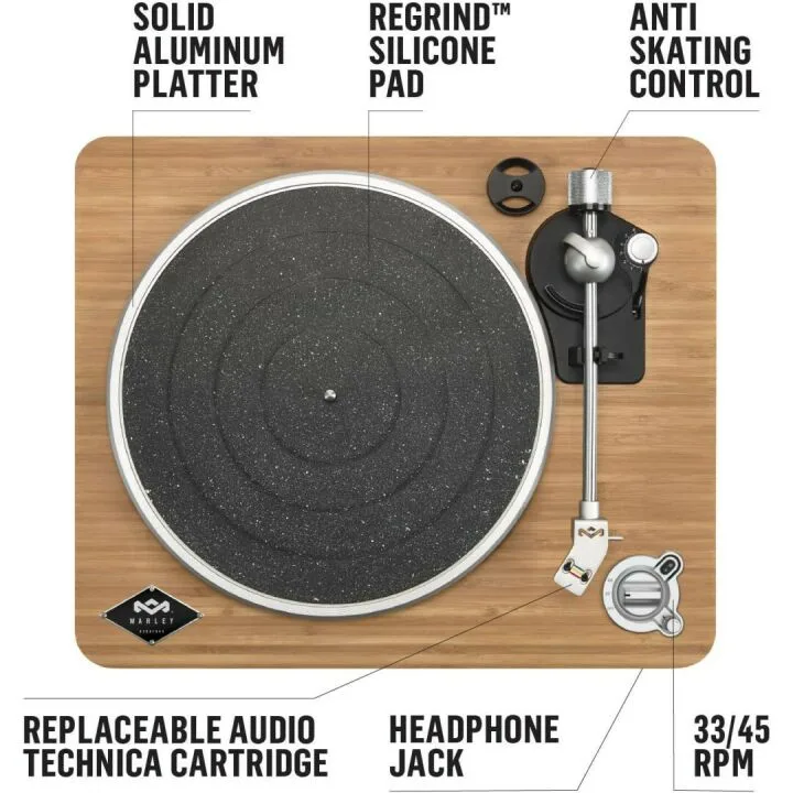 House of Marley Wireless Bluetooth Turntable - Eco-Friendly