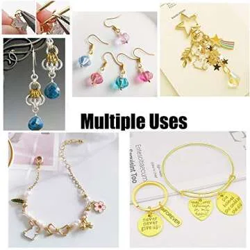 150 pcs Gold Plated Stainless Steel Split Rings Jump Rings Connector Rings for Jewelry Making Necklaces Bracelet Earrings Keychain DIY Craft (13300-Gold, 7mm)