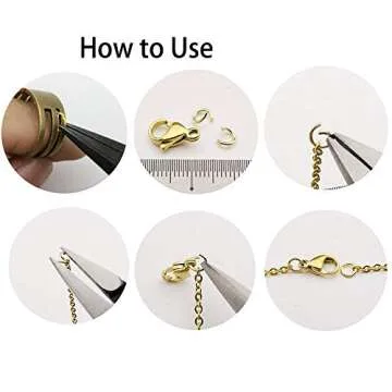 150 pcs Gold Plated Stainless Steel Split Rings Jump Rings Connector Rings for Jewelry Making Necklaces Bracelet Earrings Keychain DIY Craft (13300-Gold, 7mm)
