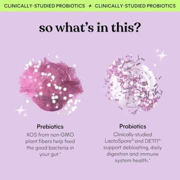 Lemme Debloat - Digestive & Gut Health Gummies with 2 Clinically Studied Probiotics & Prebiotic, 3 Billion CFUs - Vegan, Gluten Free, Non GMO, BlackBerry Flavor (60 Count) (Pack of 2)