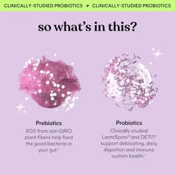 Lemme Debloat - Digestive & Gut Health Gummies with 2 Clinically Studied Probiotics & Prebiotic, 3 Billion CFUs - Vegan, Gluten Free, Non GMO, BlackBerry Flavor (60 Count) (Pack of 2)