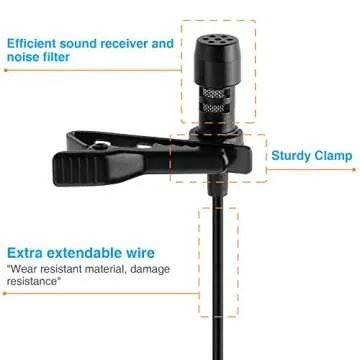 Rovtop Professional Lavalier Microphone for High-Quality Recording