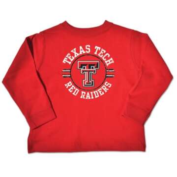 College Kids NCAA Texas Tech Red Raiders Youth Long Sleeve Tee, Size 10-12/Medium, Red