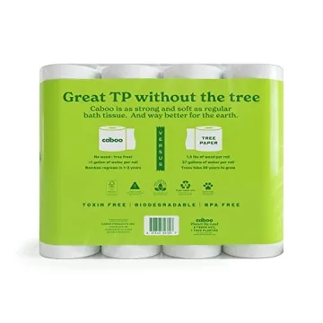Caboo Eco-Friendly Tree Free Toilet Paper 24 Double Rolls