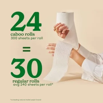 Caboo Eco-Friendly Tree Free Toilet Paper 24 Double Rolls