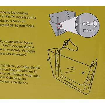 Deflecto Office DocuPocket, Wall File Organizer, Stackable, Letter Size, Clear, 13" W x 7" H x 4" D, 3 Count