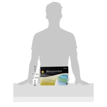 Deflecto Office DocuPocket, Wall File Organizer, Stackable, Letter Size, Clear, 13" W x 7" H x 4" D, 3 Count