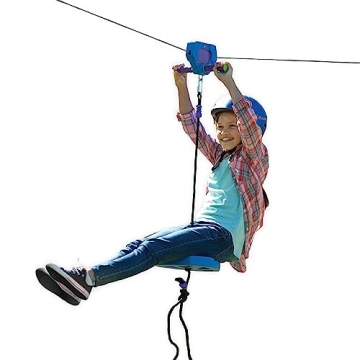 HearthSong 150-Foot Zipline Kit for Kids Adventure Fun